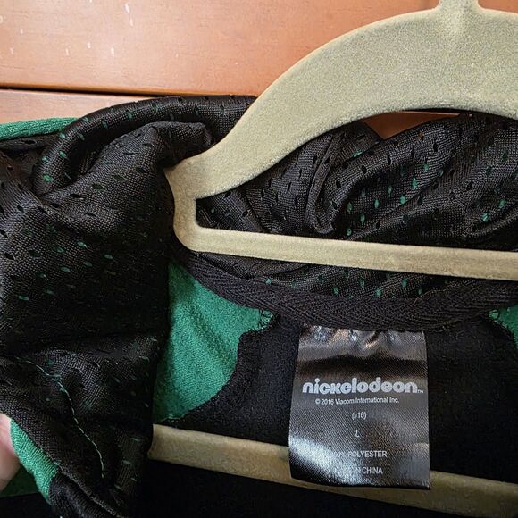 Nickelodeon Teenage Mutant Ninja Turtles Hoodie Mens Large Black Green 90's - Picture 7 of 9